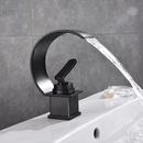 Waterfall Style Curved Shape Bathroom Tap by Lavishway | Bathroom Faucet-49341