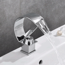Waterfall Style Curved Shape Bathroom Tap by Lavishway | Bathroom Faucet-49340