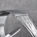 Waterfall Style Curved Shape Bathroom Tap by Lavishway | Bathroom Faucet-49343