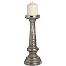 Decor Silver Effect Glass Candle Stand by Lavishway | Candle Holders-50868