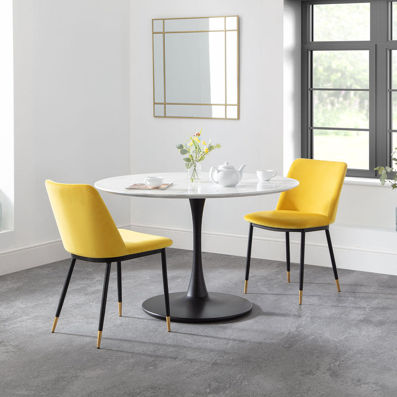 Delaunay Modern Velvet Dining Chair by Lavishway | Dining Chairs-20406