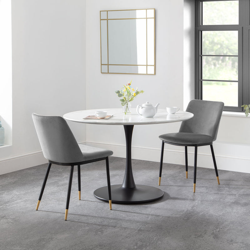 Delaunay Modern Velvet Dining Chair by Lavishway | Dining Chairs-20405