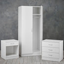 Delta White Finish 3 Piece Bedroom Set by Lavishway | Chest Of Drawers-35483