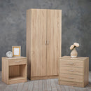 Delta Oak Effect 3 Piece Bedroom Set by Lavishway | Chest Of Drawers-35542