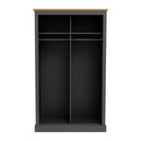 Devon Charcoal Grey 2 Door Sliding Wardrobe by Lavishway | Wardrobe-35447