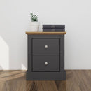Devon Wooden 2 Drawers Bedside Table by Lavishway | Bedside Tables-35726
