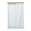 Devon White 2 Doors Sliding Wardrobe by Lavishway | Wardrobe-35439
