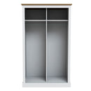 Devon White 2 Doors Sliding Wardrobe by Lavishway | Wardrobe-35440