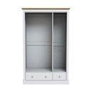 Devon White 3 Doors 2 Drawers Wardrobe by Lavishway | Wardrobe-35454
