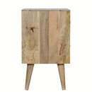 Diamond White Carved 1 Door Bedside Table by Lavishway | Bedside Tables-60487