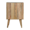 Diamond White Carved 1 Door Bedside Table by Lavishway | Bedside Tables-60486