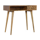 Diamond Carved 1 Drawer Writing Desk by Lavishway | Reclaimed Wood Desks-60376