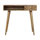 Diamond Carved 1 Drawer Writing Desk by Lavishway | Reclaimed Wood Desks-60377