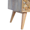 Diamond Carved 2 Drawers TV Unit by Lavishway | TV Units Cabinets-60397