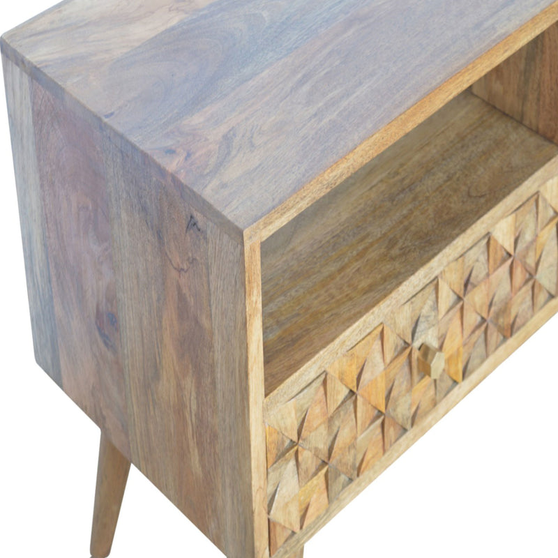 Diamond Carved 2 Drawers TV Unit by Lavishway | TV Units Cabinets-60396