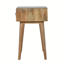 Diamond Carved 1 Drawer Bedside Table by Lavishway | Bedside Tables-60475