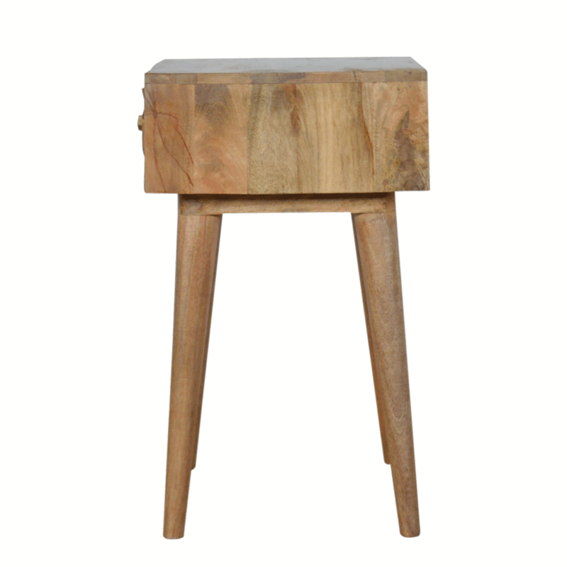 Diamond Carved 1 Drawer Bedside Table by Lavishway | Bedside Tables-60475