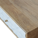 Diamond White Carved 2 Drawers Console Table by Lavishway | Hallway Console Table-60406