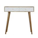 Diamond White Carved 2 Drawers Console Table by Lavishway | Hallway Console Table-60401