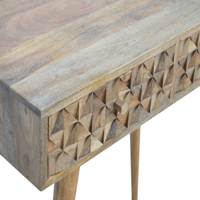 Diamond Carved 2 Drawers Console Table by Lavishway | Hallway Console Table-60434