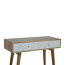 Diamond White Carved 2 Drawers Console Table by Lavishway | Hallway Console Table-60403