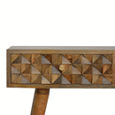 Diamond Carved 2 Drawers Console Table by Lavishway | Hallway Console Table-60431