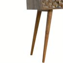 Diamond Carved 2 Drawers Console Table by Lavishway | Hallway Console Table-60433