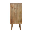 Diamond Carved White 2 Doors Wooden Sideboard by Lavishway | Sideboards-60425