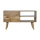 Diamond Carved White 2 Drawers Media Unit by Lavishway | TV Units Cabinets-60442