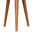 Diamond Printed Top Oak Finish End Table by Lavishway | Side Tables-60367