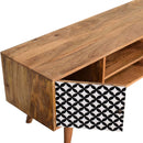 Diamond Printed 1 Door & 2 Drawers TV Unit by Lavishway | TV Units Cabinets-60328