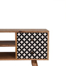 Diamond Printed 1 Door & 2 Drawers TV Unit by Lavishway | TV Units Cabinets-60326