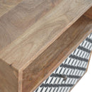 Diamond Printed 2 Drawers Bedside Table by Lavishway | Bedside Tables-60344