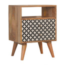 Diamond Printed 2 Drawers Bedside Table by Lavishway | Bedside Tables-60340