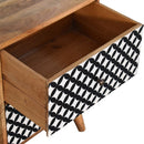 Diamond Printed 2 Drawers Bedside Table by Lavishway | Bedside Tables-60358