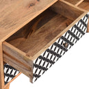 Diamond Screen Printed 2 Drawers Media Unit by Lavishway | TV Units Cabinets-60310