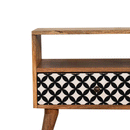 Diamond Screen Printed 2 Drawers TV Unit by Lavishway | TV Units Cabinets-60375