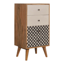Diamond Printed & White Tall Chest of Drawers by Lavishway | Chest Of Drawers-60384