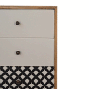 Diamond Printed & White Tall Chest of Drawers by Lavishway | Chest Of Drawers-60390