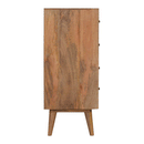 Diamond Printed & White Tall Chest of Drawers by Lavishway | Chest Of Drawers-60388