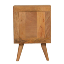 Dice Oak Finish 3 Drawers Bedside Table by Lavishway | Bedside Tables-60350