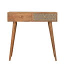 Dice Patterned & Oak 2 Drawers Console Table by Lavishway | Hallway Console Table-60333