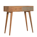 Dice Patterned & Oak 2 Drawers Console Table by Lavishway | Hallway Console Table-60332