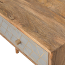 Dice Patterned & Oak 2 Drawers Console Table by Lavishway | Hallway Console Table-60338