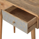 Dice Patterned & Oak 2 Drawers Console Table by Lavishway | Hallway Console Table-60337