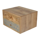 Dice 2 Drawers Wall Mounted Bedside Table by Lavishway | Bedside Tables-60321