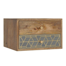 Dice 2 Drawers Wall Mounted Bedside Table by Lavishway | Bedside Tables-60316