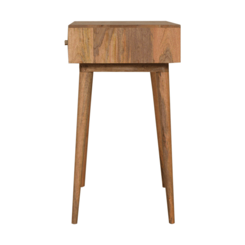 Dice Gold Patterned 1 Drawer Writing Desk by Lavishway | Reclaimed Wood Desks-60255