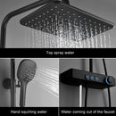 Digital Temperature Display Black Shower Set by Lavishway | Bathtub Faucets-49702