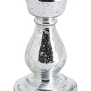 Distressed Silver Glass Candle Holder by Lavishway | Candle Holders-50615